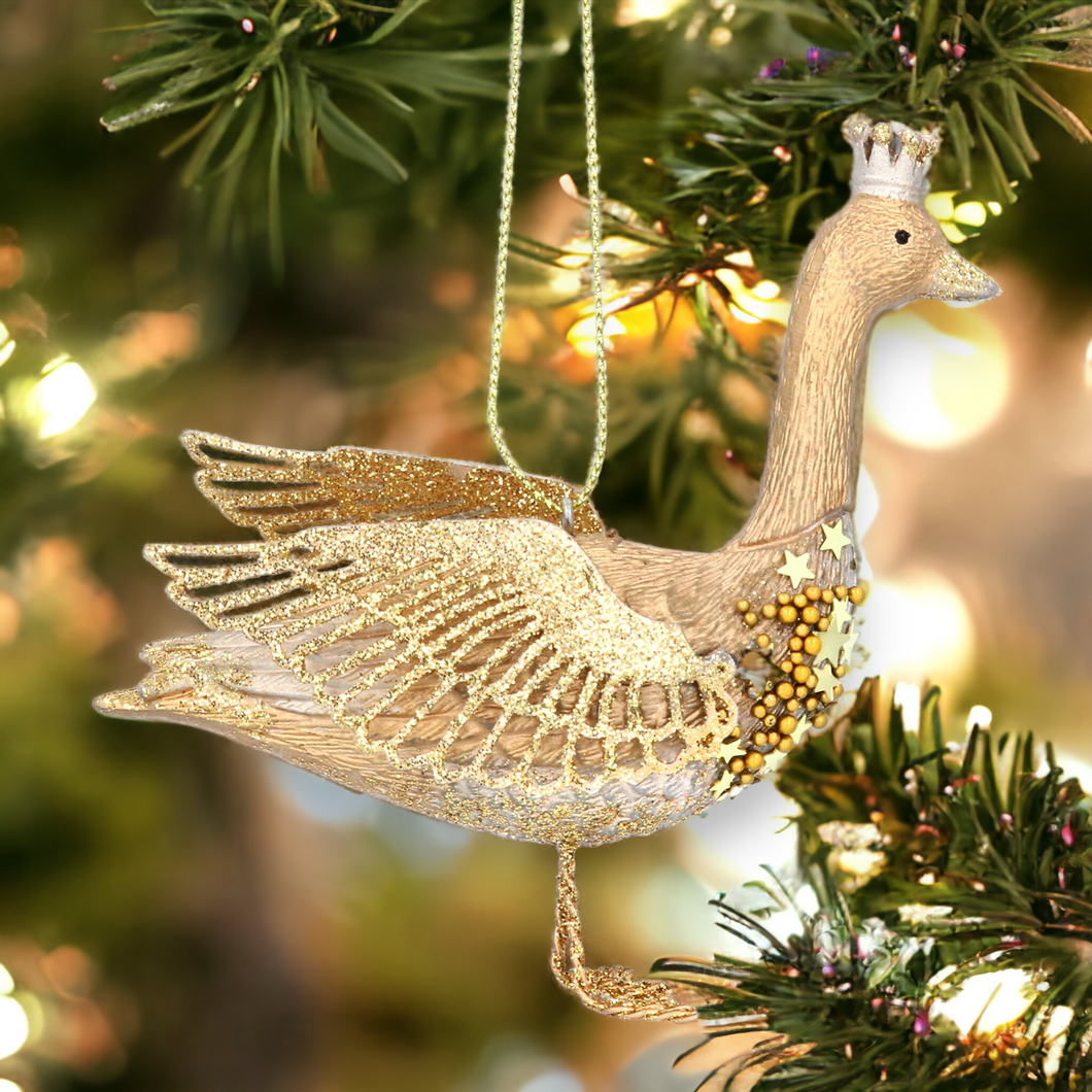 Two-Tone Gold Goose Hanging Decoration