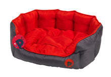 Load image into Gallery viewer, Oxford Water Resistant Red oval Dog Bed
