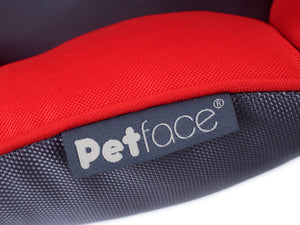 Oxford Water Resistant Red oval Dog Bed