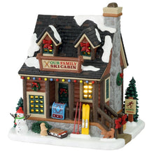 Load image into Gallery viewer, Lemax Our Family Ski Cabin Christmas Village Decoration

