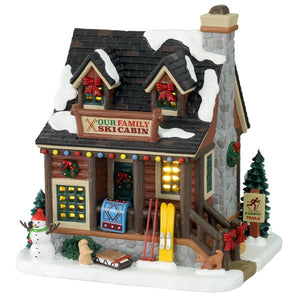Lemax Our Family Ski Cabin Christmas Village Decoration