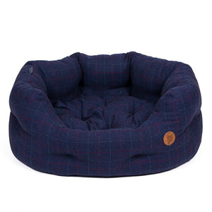 Midnight Tweed Oval Dog Bed