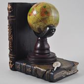 Load image into Gallery viewer, Globe And Telescope Vintage Style Bookends
