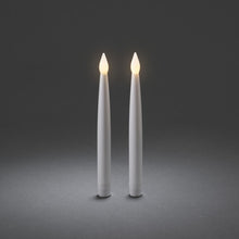 Load image into Gallery viewer, Set of 2 LED Flickering Flame Candles 23cm
