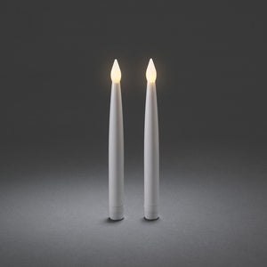 Set of 2 LED Flickering Flame Candles 23cm