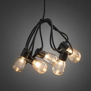 Konstsmide 20 Oval Clear Bulb Amber LED Festoon Lights