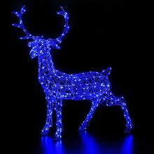 Load image into Gallery viewer, Noma Colour Changeable White Wicker Christmas Stag 1.4m
