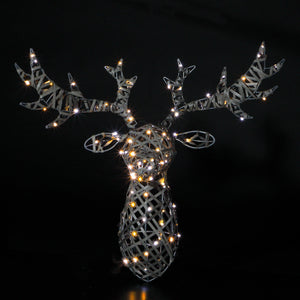 Noma Grey Woburn Christmas Stags Head Decoration