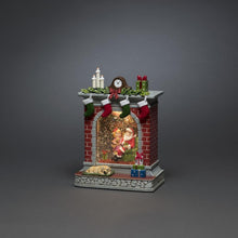 Load image into Gallery viewer, Konstsmide Christmas Fireplace with Santa Water Lantern
