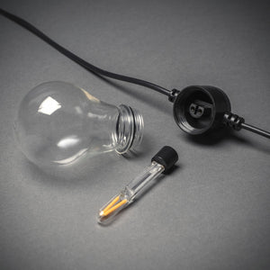 Konstsmide 10 Clear Bulb Replaceable Amber LED Festoon Lights