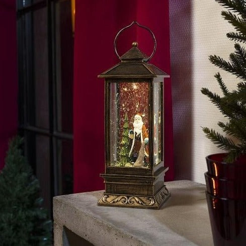 Konstsmide Santa and Christmas Tree 27cm Water Lantern