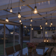 Load image into Gallery viewer, Konstsmide 20 Clear Bulb Amber LED Icicle Drop Festoon Lights
