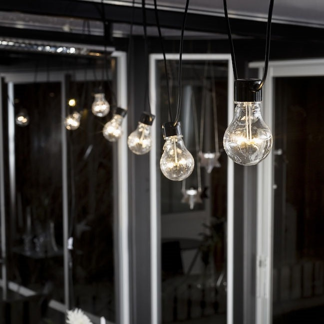 Konstsmide 10 Clear Bulb Warm White LED Festoon Start Set Connectable Lights