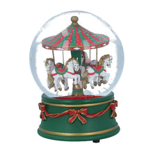 Load image into Gallery viewer, Horse Carousel Musical Snow Globe
