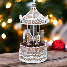 Load image into Gallery viewer, Gingerbread Carousel Music Box
