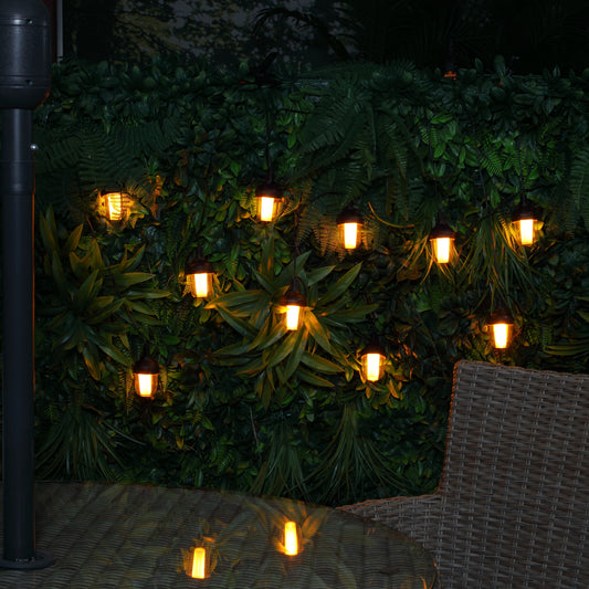 Noma 10 Antique White Flame Effect Lantern String Lights