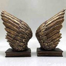 Load image into Gallery viewer, Vintage Style Gold Angel Wing Bookends
