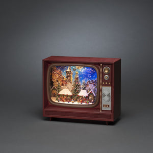 Christmas Market Scene Musical TV Water Lantern