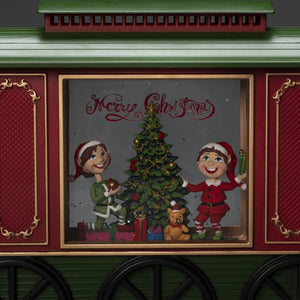 Christmas Train Carriage Water Spinner Lantern
