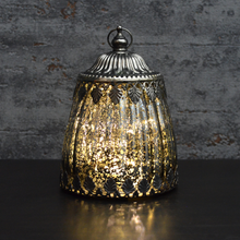 Load image into Gallery viewer, Vintage Style Small LED Lantern Distressed Mirror Effect
