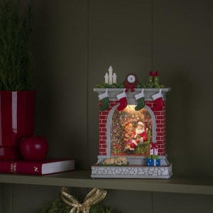 Konstsmide Christmas Fireplace with Santa Water Lantern