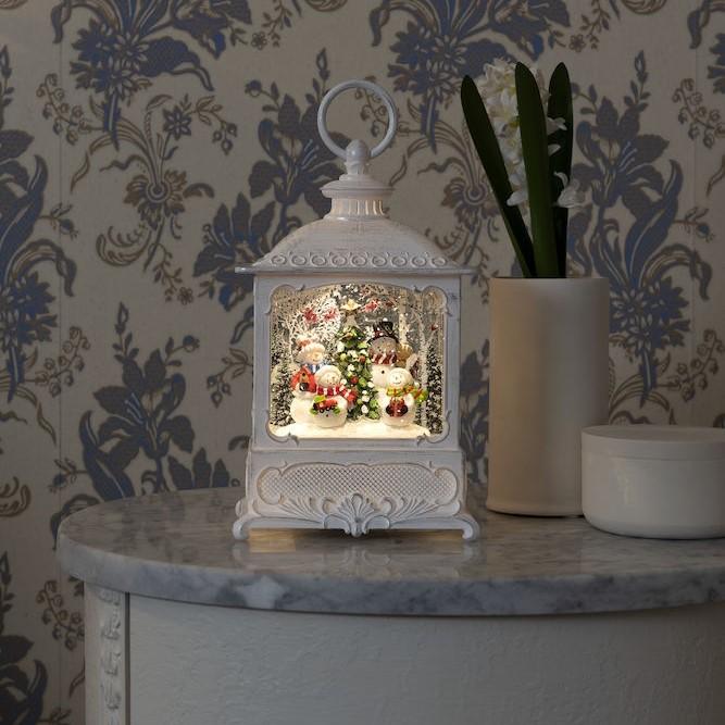 Konstsmide White Snowman Family Water Lantern