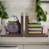 Witches Cauldron Bookends