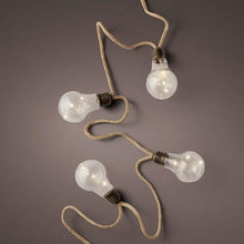 Load image into Gallery viewer, Lumineo 5 Bulb Lights on Hemp Rope Battery Operated
