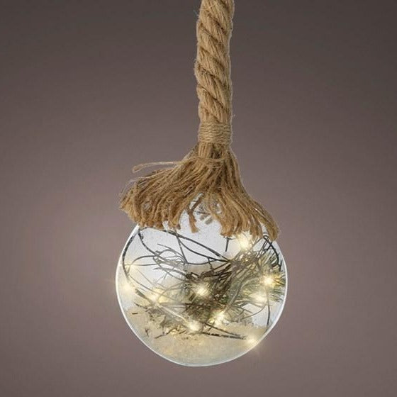 Lumineo Micro LED 10cm Ball Decoration with Rope