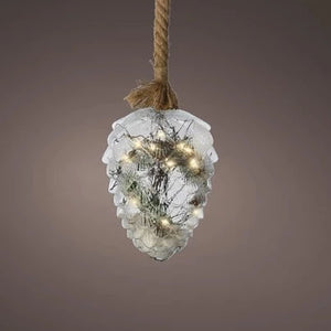 Pine Cone Christmas Hanging Decoration on Jute Rope