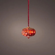 Load image into Gallery viewer, Lumineo Micro LED Decorative Christmas Red Hanging Teardrop 20cm
