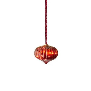 Lumineo Micro LED Decorative Christmas Red Hanging Teardrop 20cm