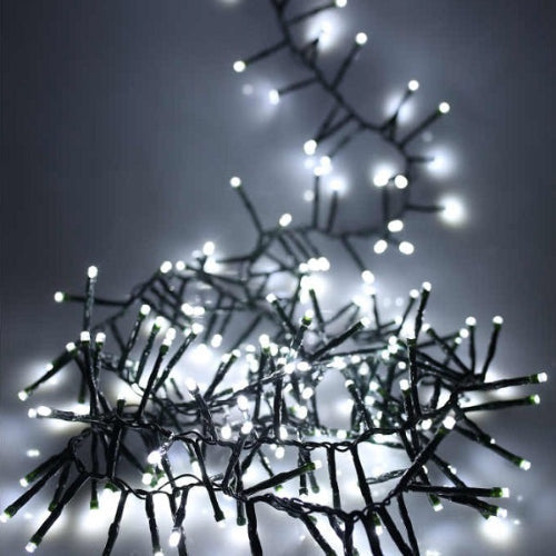 Noma 360 White Christmas Cluster Lights Green Cable