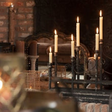 Load image into Gallery viewer, Vintage Style Black Iron Candle Holder
