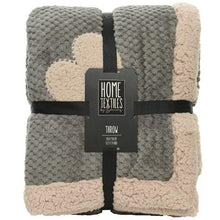 Load image into Gallery viewer, Grey Throw with Heart Embroidery
