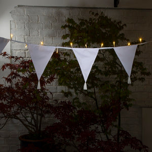 Noma Solar White Bunting with Tassels