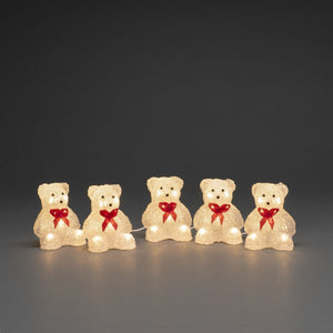 Konstsmide 5 Piece Acrylic Bears Light Set
