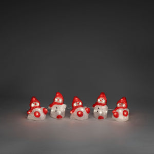 Konstsmide Acrylic 5 Piece Snowman Set LED