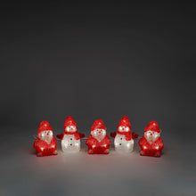 Load image into Gallery viewer, Konstsmide Acrylic 5 Piece Snowman and Santa Set LED
