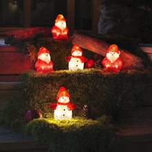 Load image into Gallery viewer, Konstsmide Acrylic 5 Piece Snowman and Santa Set LED
