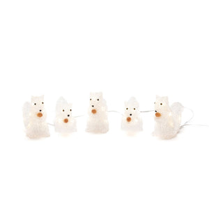 Acrylic Lit LED Warm White Squirrel Set