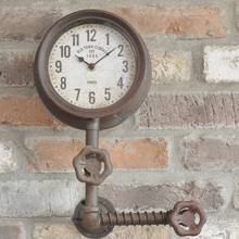 Load image into Gallery viewer, Vintage Style Industrial Pipe Clock
