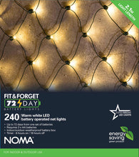 Load image into Gallery viewer, Noma 240 Warm White Net Lights Battery Operated
