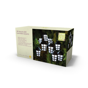 Noma 20 Solar White Lantern Lights