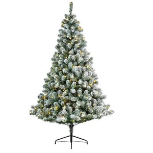 Kaemingk Pre Lit Snowy Imperial Pine Christmas Tree 7ft/210cm