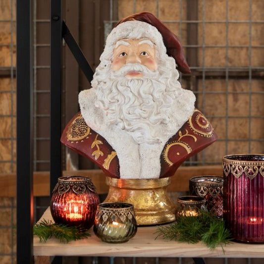 Santa Claus Vintage Style Christmas Bust Decoration