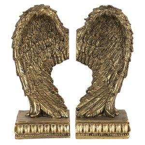 Golden Angel Wing Bookends