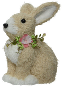 Sitting Easter Bunny with Flower Decoration