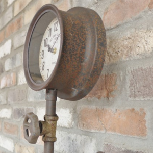 Vintage Style Industrial Pipe Clock