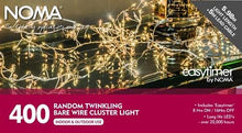 Load image into Gallery viewer, Noma 400 Random Twinkling White &amp; Warm White Cluster Lights
